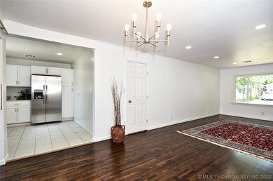 Dining room large enough for a good size table to