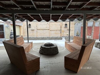 Back Covered Patio with Fire Pit