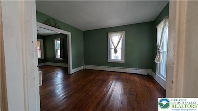 View into the living room from front mudroom