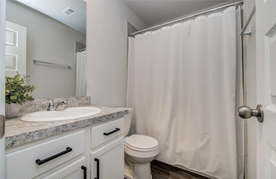 Guest bathroom at the front of the house
