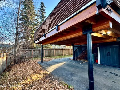 Partially fenced yard on 10,500sf lot
