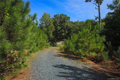 Gravel drive goes about half way up the property.