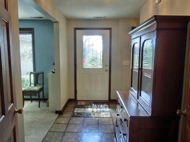 Vinyl floored foyer