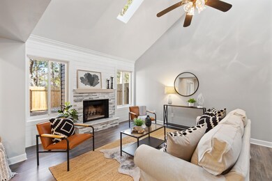 Vaulted Ceiling, Shiplap & Stacked Stone