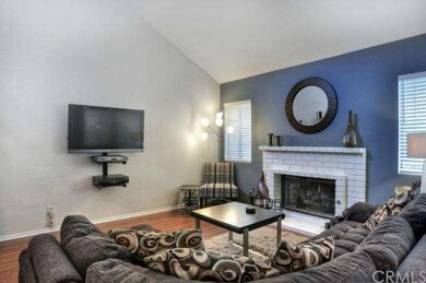 Open family room with vaulted ceilings. 