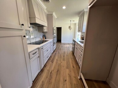 Kitchen with premium range hood, tasteful backspla