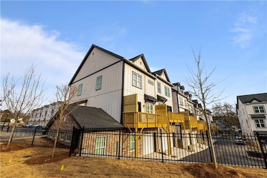 View of property exterior with a residential view and a fenced front yard