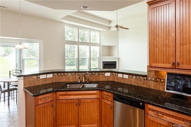 View of family room from kitchen
