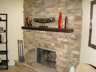 stone fireplace