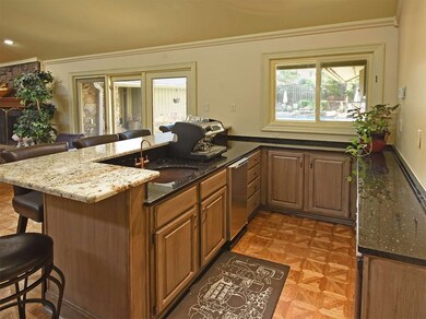 GRANITE COUNTER, INSTALLED COFFEE MACHINE, SINK & 