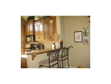 Breakfast bar overlooking kitchen