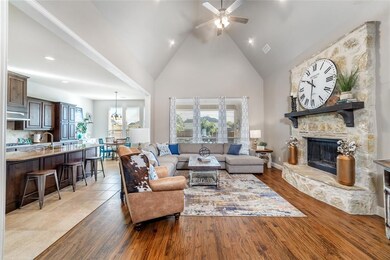 Absolutely stunning living room with vaulted ceili