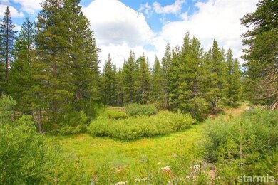 Photo of lot taken from Columbine Circle. Knoll in center is part of building envelope.