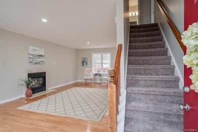 Front Entrance into new carpeted steps and Family 