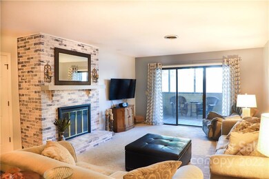 Large living area with a fireplace