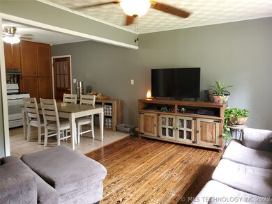living room and eat in kitchen/dining area