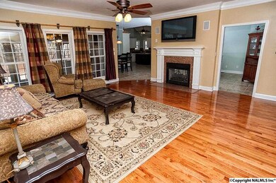 Double sided fireplace.