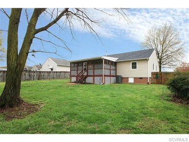 Fenced back yard