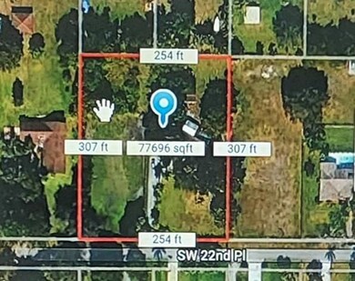 This  aerial shot property outlined in red. It can