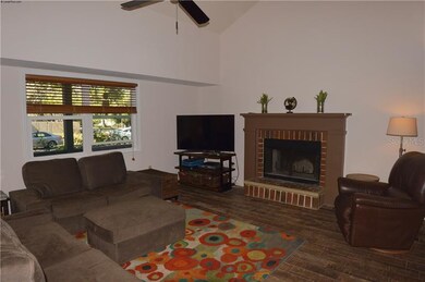 Living room with fireplace
