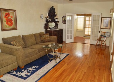 living room facing den