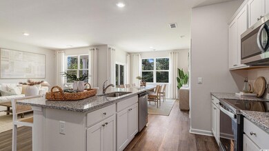 Kitchen featuring appliances with stainless steel finishes, a sink, healthy amount of natural light, dark wood-type flooring, and recessed lighting