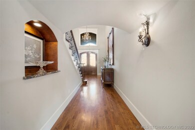 View from formal dining towards entry.