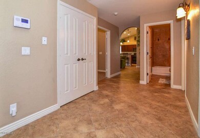 Hall into family room and kitchen