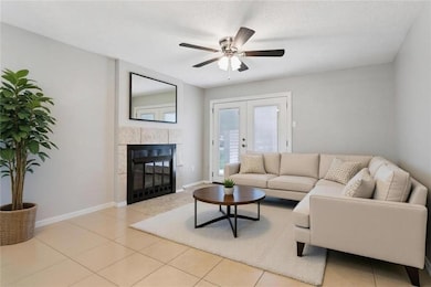 Living room virtually staged