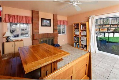 Family room adjacent the kitchen