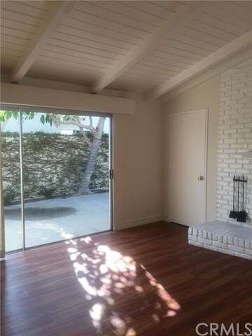 View from living room to patio 
