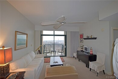 Great Room with floor to ceiling glass window