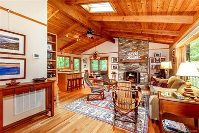 Exposed wood ceilings