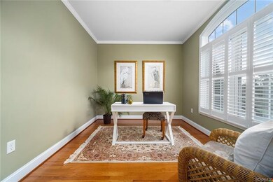 Great home office with French door is to the right