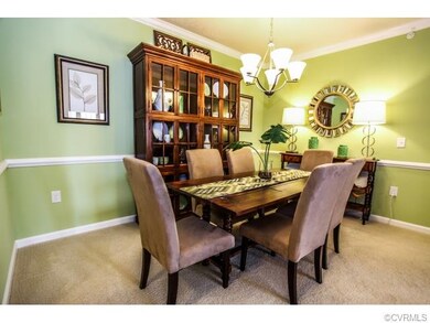 Crown and Chair Rail Moulding in the Elegant Dinin