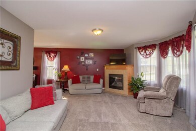 Main living room with gas fireplace