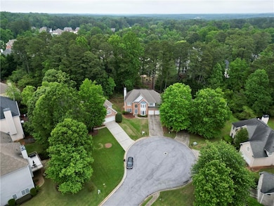 Aerial view of a forest