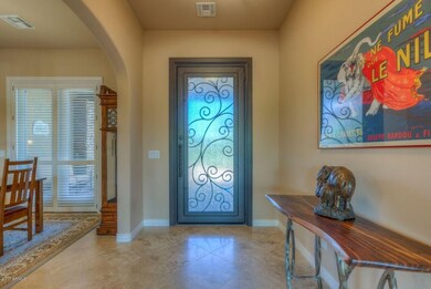 Foyer with Beautiful Iron Door and