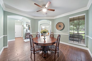 Spacious dining room off front entryway.