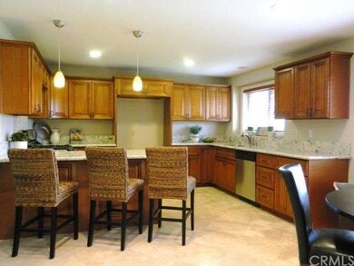 Newly remodeled kitchen with new wood cabinets and