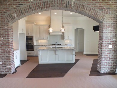 Kitchen brick arch