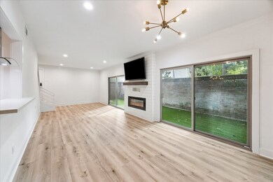 Alternate view of the combined dining and living spaces.