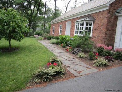 Front walk in bloom