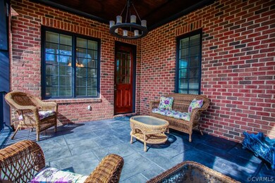 Front Second Entry Porch from Kitchen with All Bri