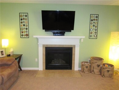 The family room also features this lovely gas fire