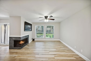 Light and bright living room with open floor plan