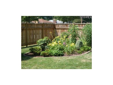 Rear yard flower garden, large yard with custom pr
