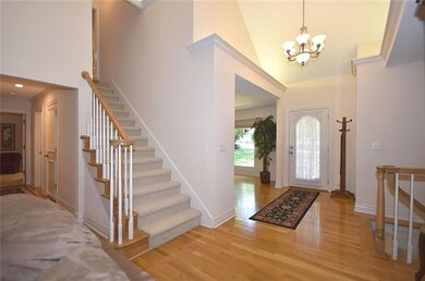 Open foyer with up-lighting