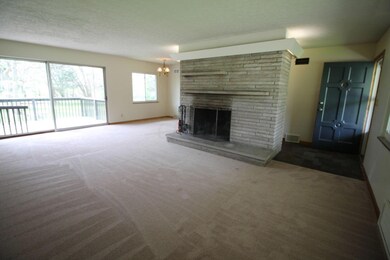 Open living and dining rooms