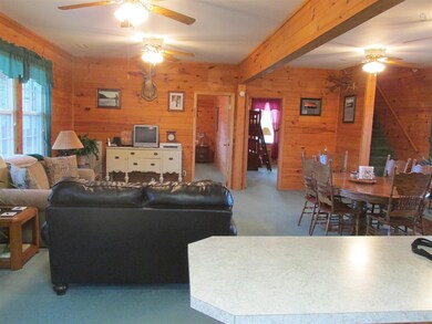 View of living room from kitchen area